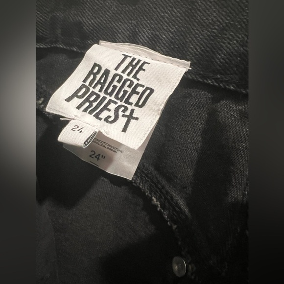 The Ragged Priest Jeans, Black Denim/Red Bolt - Picture 9 of 10